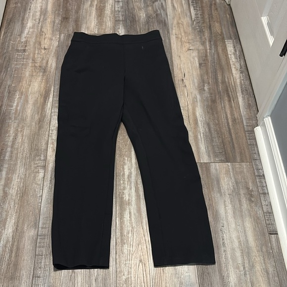 Spanx Black Perfect Pant Slim Straight Pull On Ponte Stretch Knit Career Medium - Picture 5 of 9